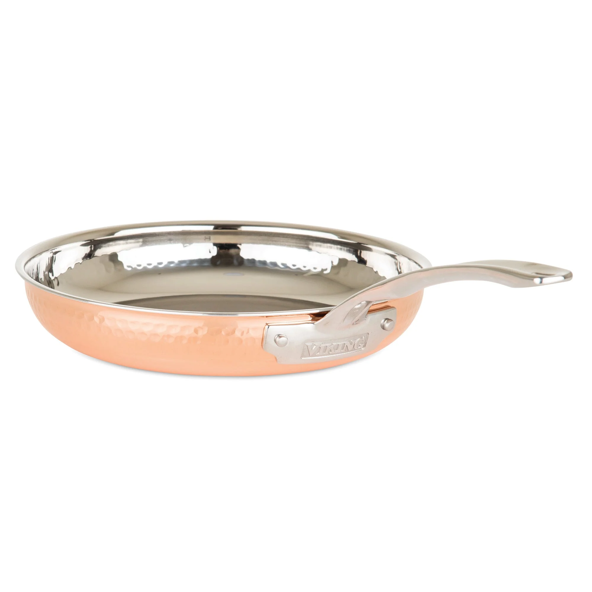 Viking 3-Ply Hammered Copper Clad 10-Piece Cookware Set with Glass Lids - Image 13