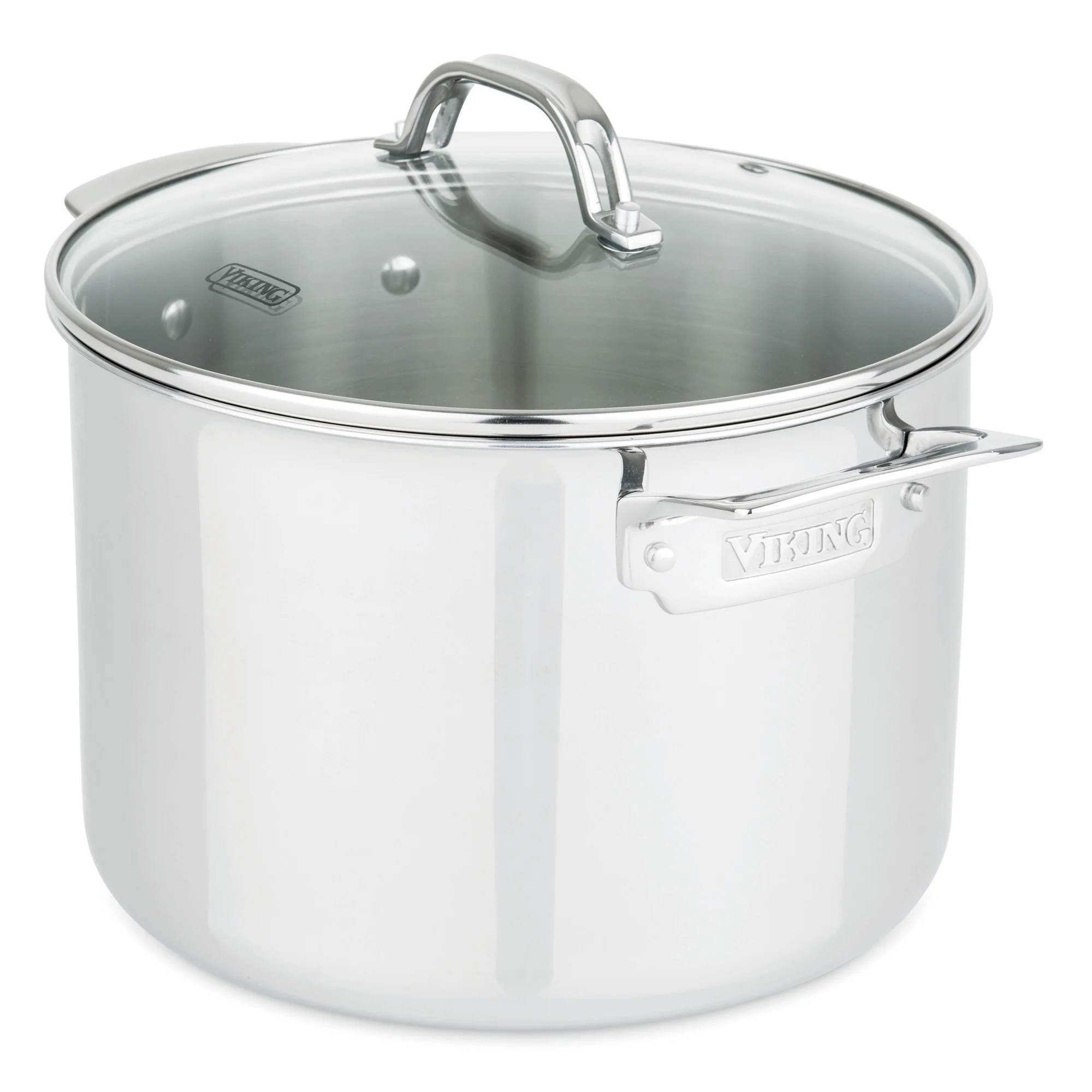 Viking 3-Ply Stainless Steel 13-Piece Cookware Set with Glass Lids - Image 4