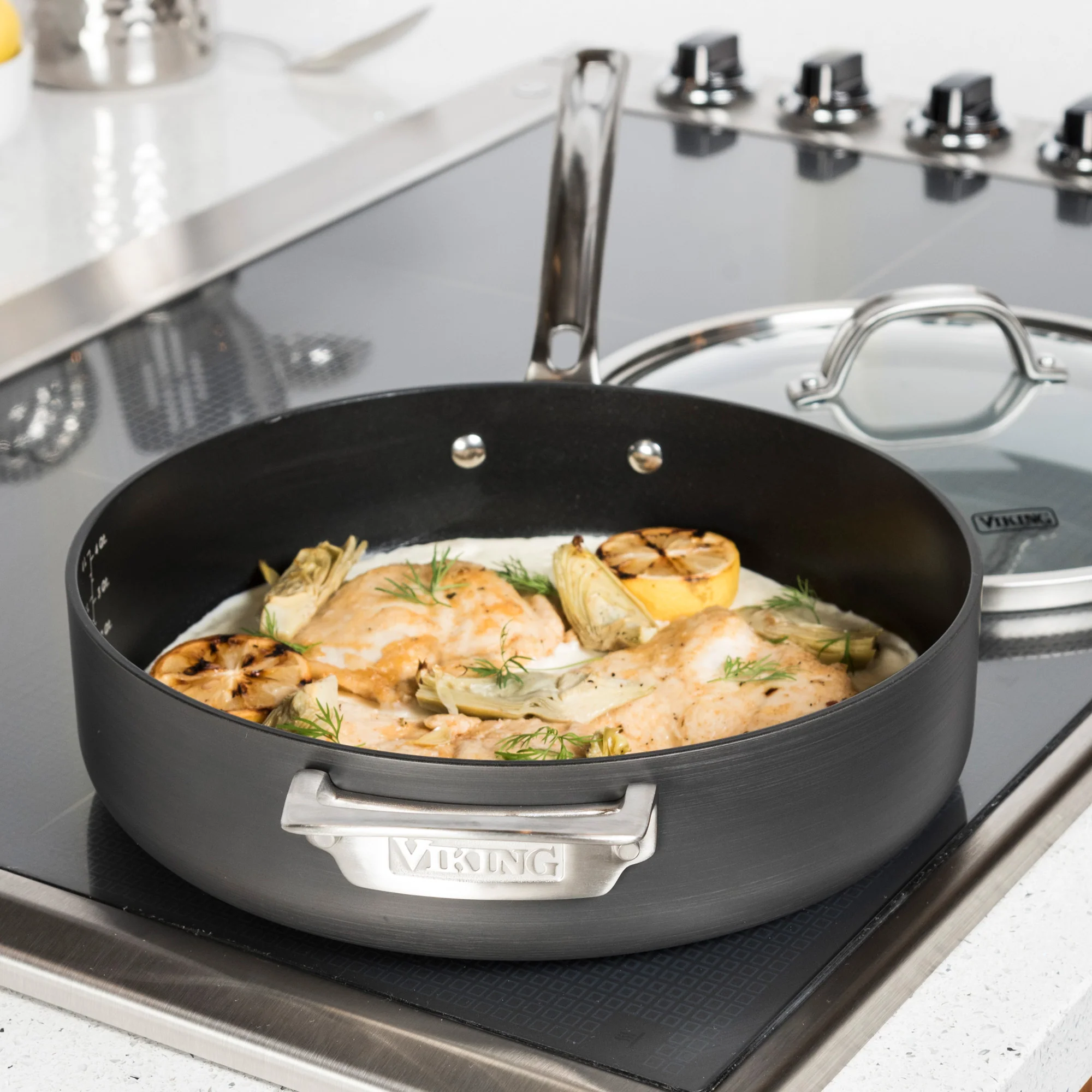 Viking Hard Anodized Nonstick 10-Piece Cookware Set with Glass Lids - Image 11